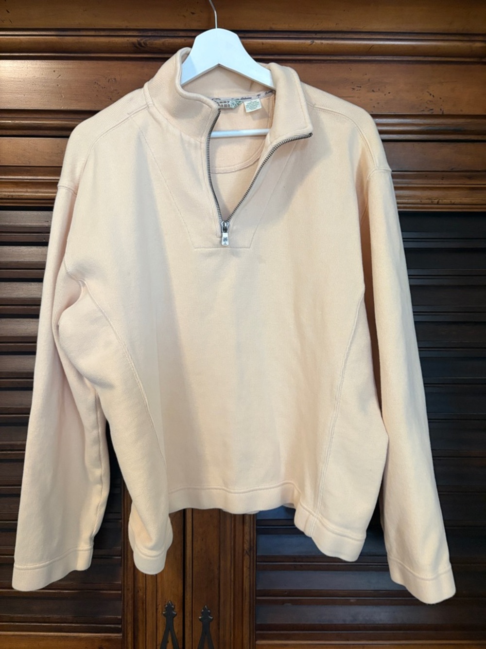 Tommy Bahama Half-Zip Pullover in Light Peach